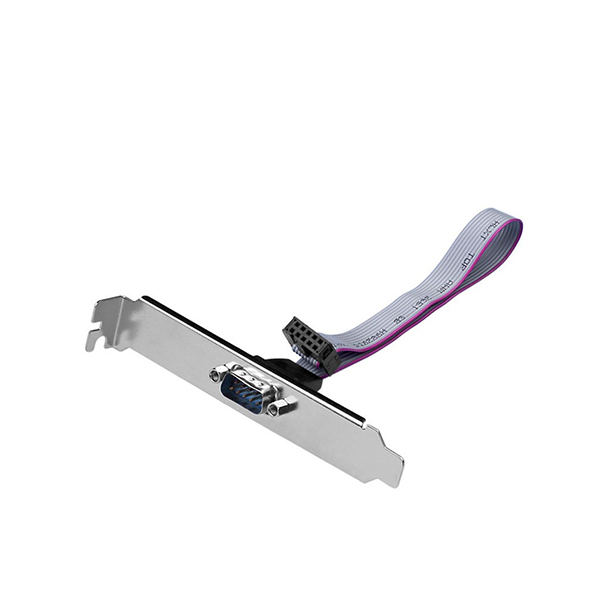 DB9 male to IDC 10 pin cable iwth bracket