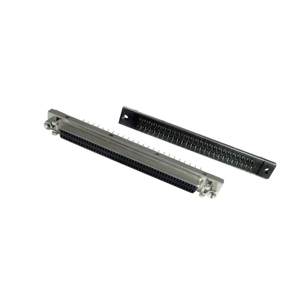 Receptacles SCSI DB 100 female connector with latch for PCB Clip Type