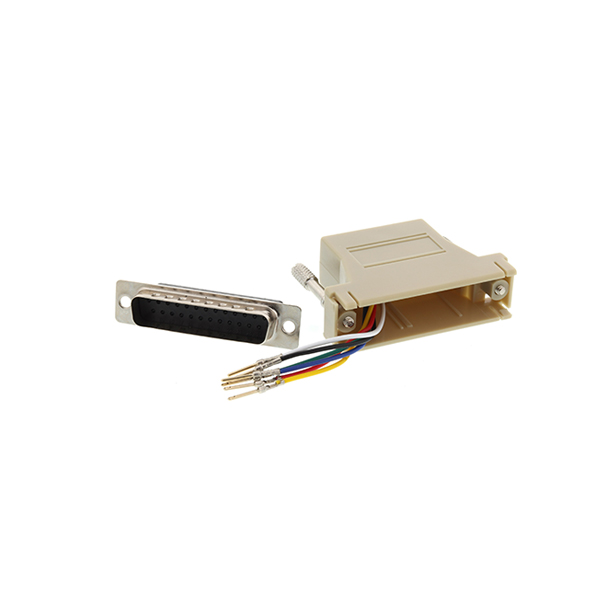 DB25 female to RJ12 female modular adapter
