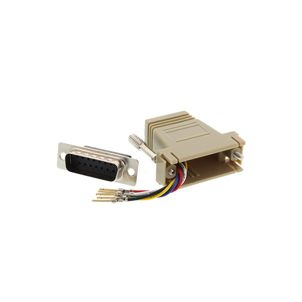 RJ45 to DB15 male modular adapter