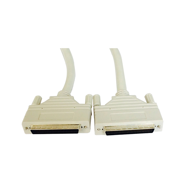 Beige SCSI-3 mould external cable HPDB 68 male to male cable with screw