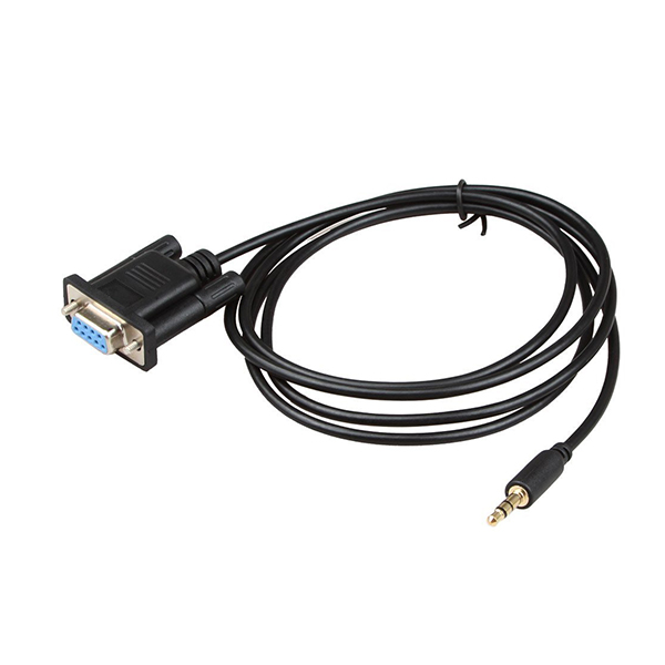 Black RS232 DB9 Female to Audio DC3.5mm Serial Cable