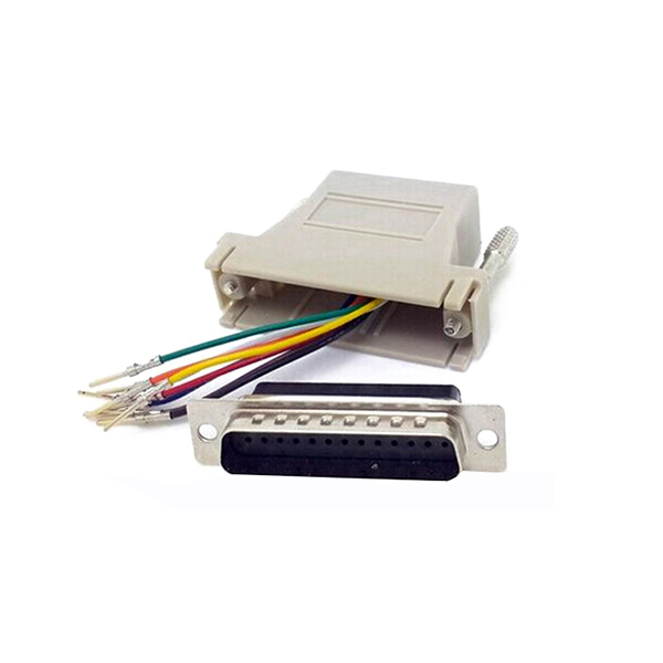 DB25 male to RJ45 female adapter
