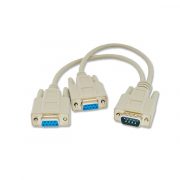 DB9 male to 2 ports DB9 female splitter serial cable