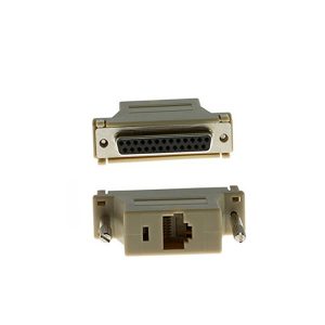 RJ45 to DB25 female serial console adapter