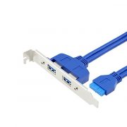 2 Dual USB 3.0 Female To Motherboard 20pin Header Adapter Cable