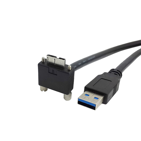 90 درجة الزاوية اليمنى مايكرو USB المسمار جبل إلى USB 3.0 كابل بيانات من النوع