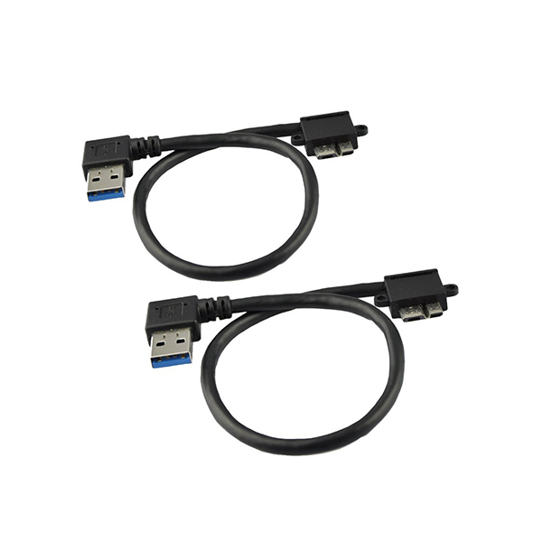 USB ad angolo sinistro 3.0 Micro-B maschio a USB 3.0 A Male Adapter Cable-1