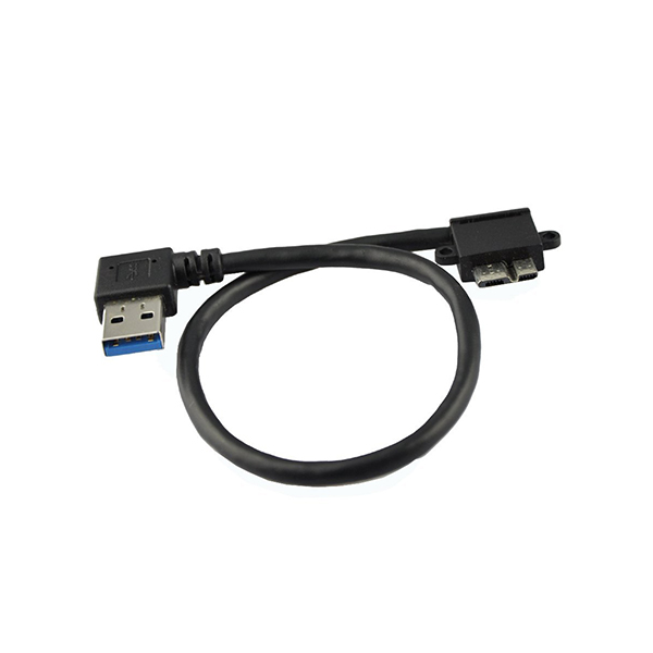 USB בזווית שמאלית 3.0 Micro-B Male ל-USB 3.0 כבל מתאם זכר