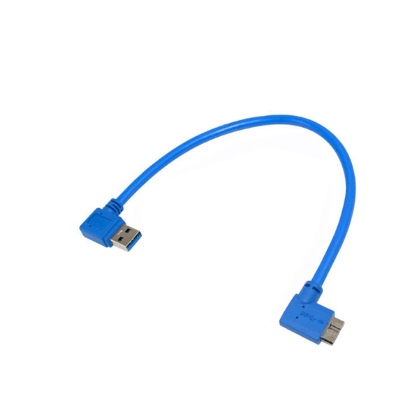 Right angle USB 3.0 A male to Right Angle Micor B cable