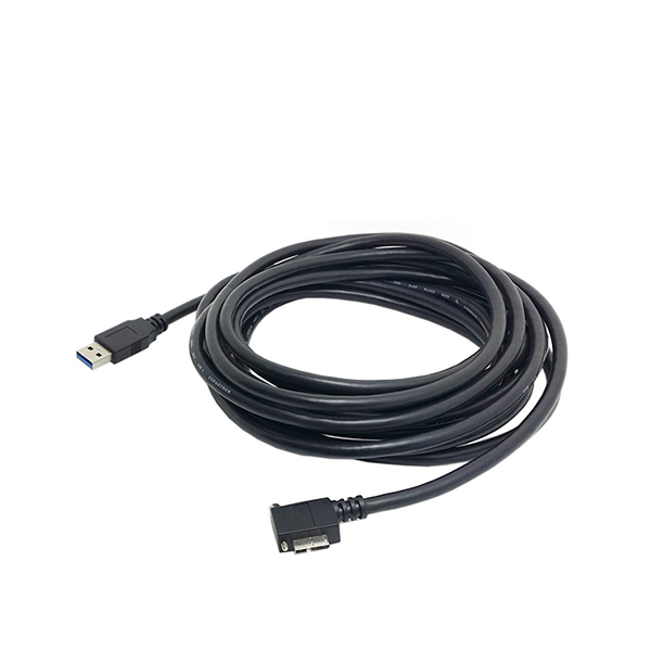 USB 3.0 A Samec až Micro B Levý úhel 90 Stupňový kabel s pojistnými šrouby pro D800 D800E D810