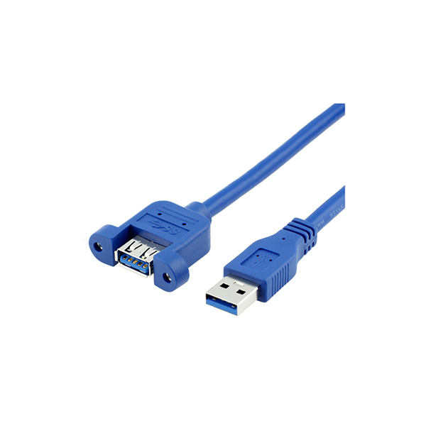 USB 3.0 A male to female cable for panel mount