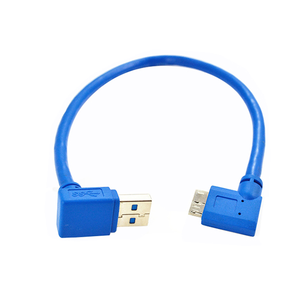 up angle USB 3.0 A male to lest angle Micro B male cable