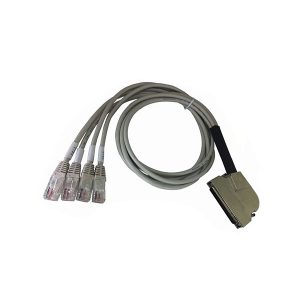 90 degree Angled SCSI HPCN 68 to 4 ports RJ45 Ethernet console cable