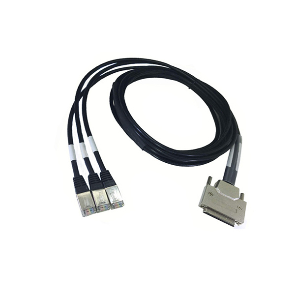 VHDCI 68 to 3 ports RJ45 SCSI cable-Male to Male