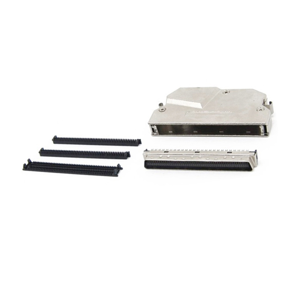90 degree angle SCSI MDR 100 pin IDC Connector with latch clip