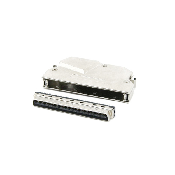90 degree angled SCSI MDR 100 pin Cable servo Connector with latch clip