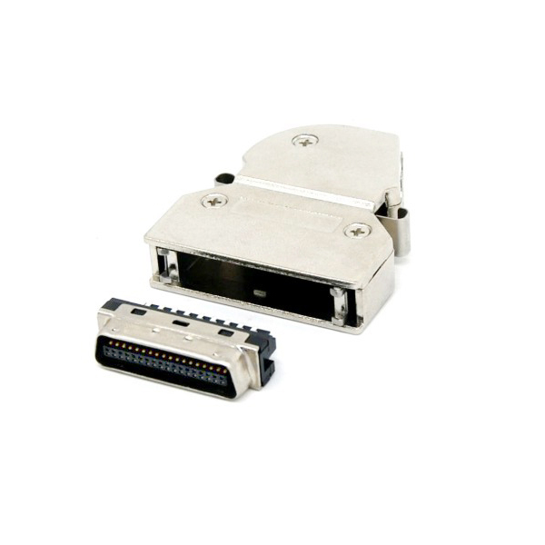 90 SCSI MDR . angolato in gradi 36 pin Cavo servo Connettore con clip di chiusura