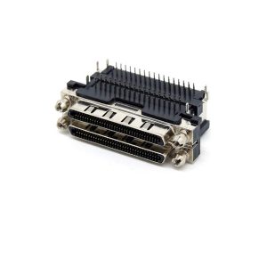 Dual 90 Degree Vhdci 0.8mm SCSI female PCB Connetcor