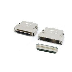 HD50 pin scsi ii solder connector with clip