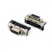 Header right angle mount SCSI DB 20 female connector
