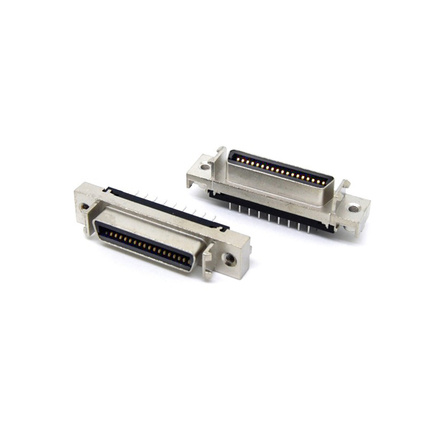 Cabeçalhos de montagem vertical SCSI MDR 36 pino conector fêmea para PCB