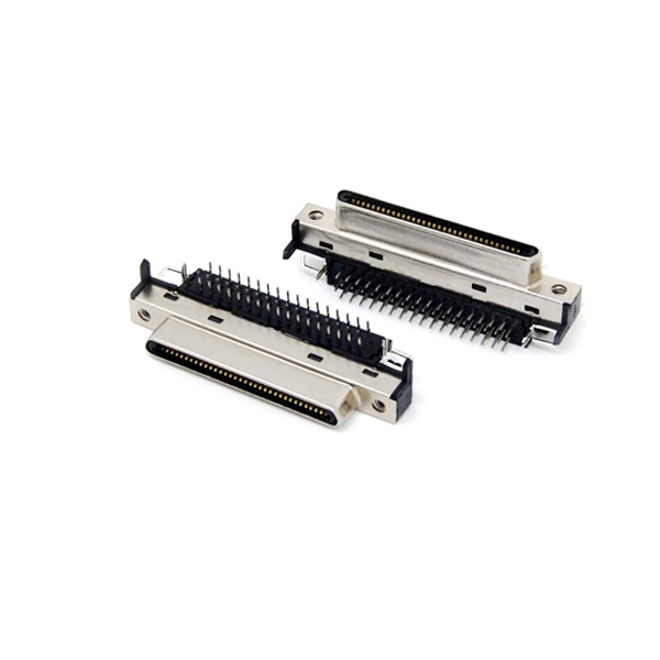 Anteturi unghi drept VHDCI 68 pin femela scsi 5 connector with screw bracket