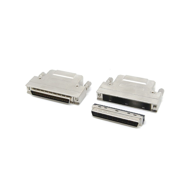 Solder Type SCSI DB 50 pin Cable Connector with screw