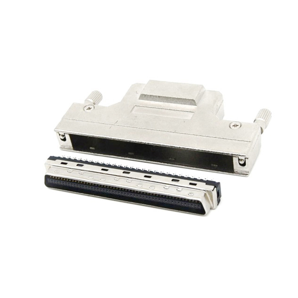 Soldeertype SCSI MDR 100 pin Kabel Connector met schroef