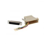 Beige 8P8C RJ45 to DB25 male serial console adapter kit