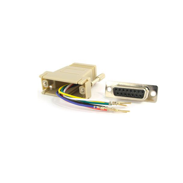 DB15 female to RJ45 female modular adapter