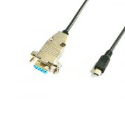 Cable serial negro RS232 DB9 hembra a Mini USB macho