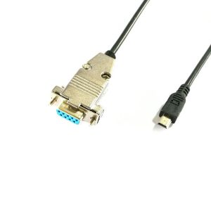 DB9 ženski in mini USB moški serijski kabel