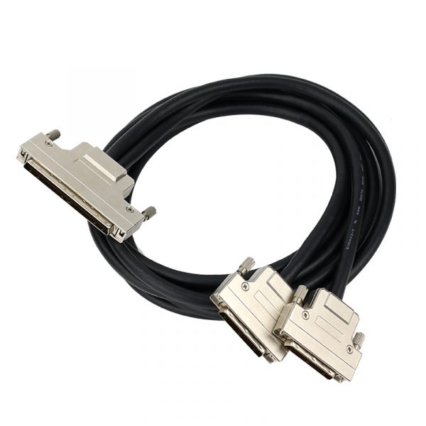 Customed SCSI HD 100 do 2 ports HD 50 Napajalni kabel za razdelilnik med moškim in dvojnim USB-jem