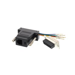 DB15 male to RJ45 female serial console adapter