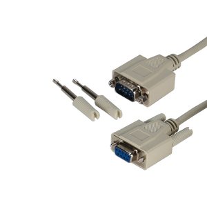 RS232 Male To Female Extension Cable With Interchangeable Mounting
