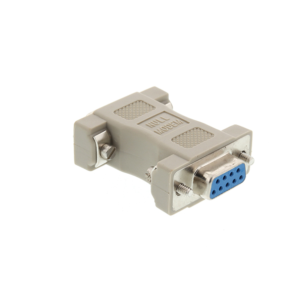 DB9 female to female adapter with null modem pinout