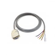 Grey RS232 DB9 Female to Blunt Serial Breakout Cable assembly