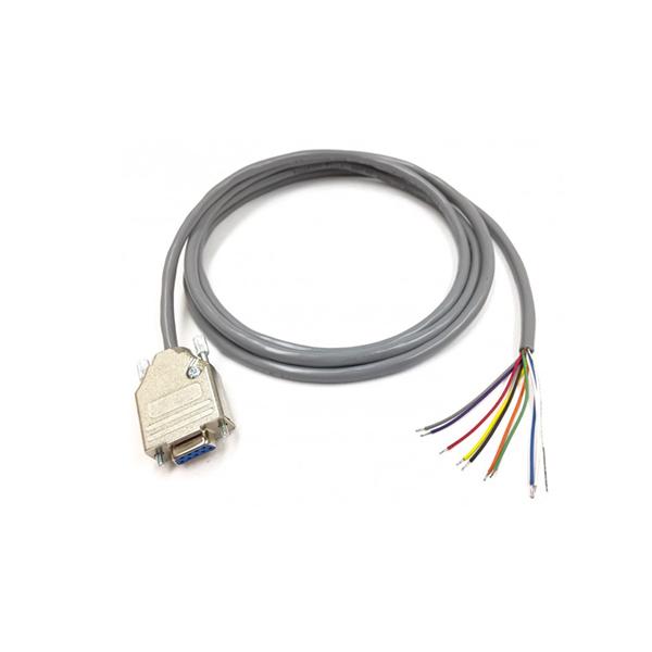 Szary kabel RS232 DB9 żeński na tępy kabel szeregowy Breakout
