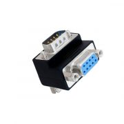 Right Angle DB9 Serial Cable Adapter Male to Female