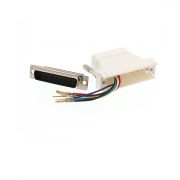 White DB25 male to RJ45 serial console adapter
