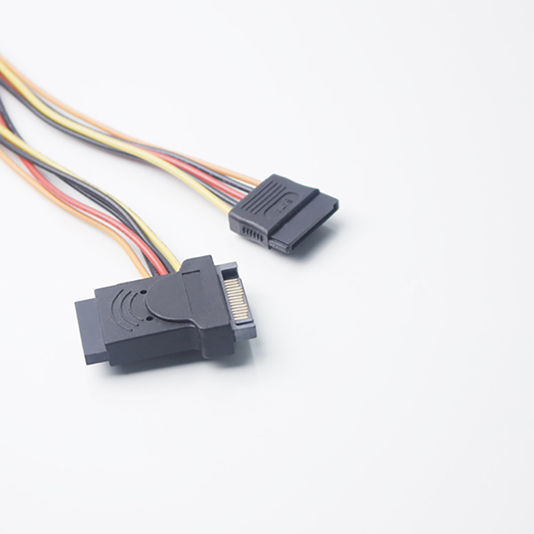 SATA 15-Pin to 3x15-Pin Power Extension Y Splitter Cable