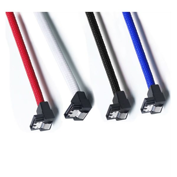 180 to 90 Degree SATA 3.0 Data Cable with Metal Lock