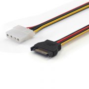 4 Pin LP4 Molex Female to 15 Pin SATA Power Cable Adapter