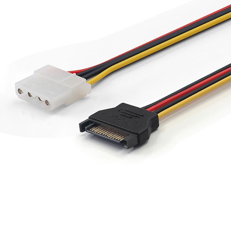  4-Pin Molex Peripheral Power Connector to SATA Power Adapter