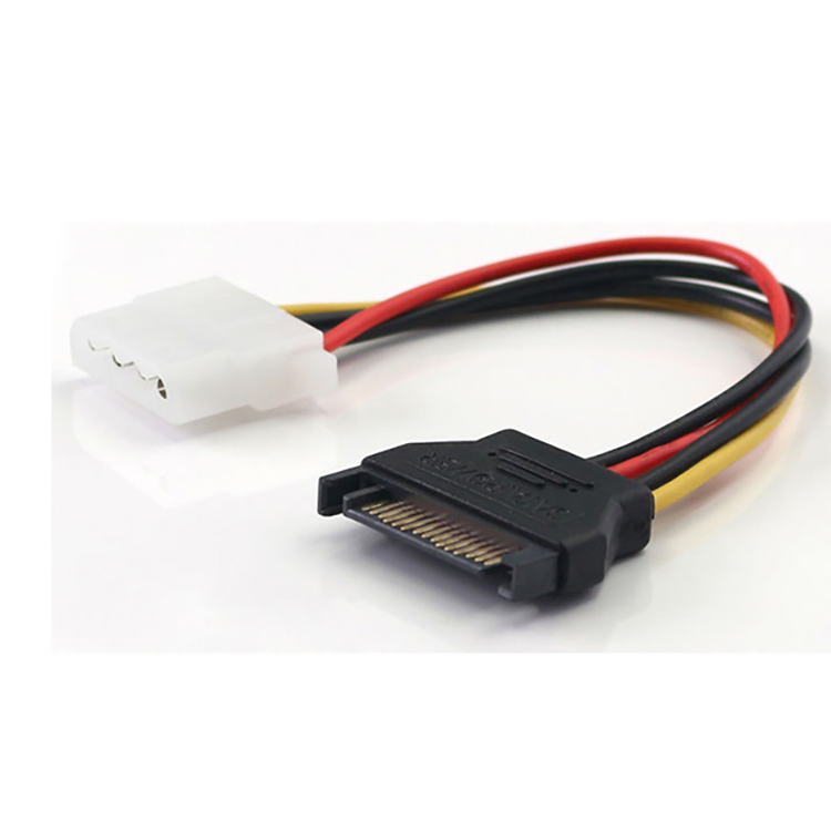 דיסק קשיח 15 הצמד SATA ל- Molex IDE 4 כבל חשמל פינים