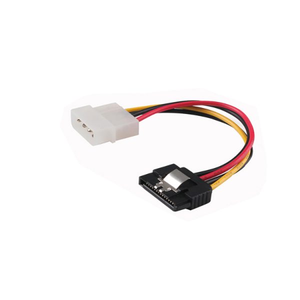 Latching SATA 15Pin Male to Molex 4Pin power cable