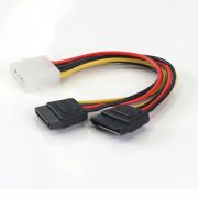 Molex 4-Pin to Dual 15-Pin SATA Power Cable Y Cable