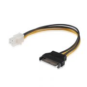 15 pin SATA Male to ATX 4 Pin Female Power Cable