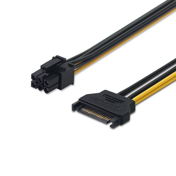 SATA 15 pin to 6 pin PCI Express power Cable